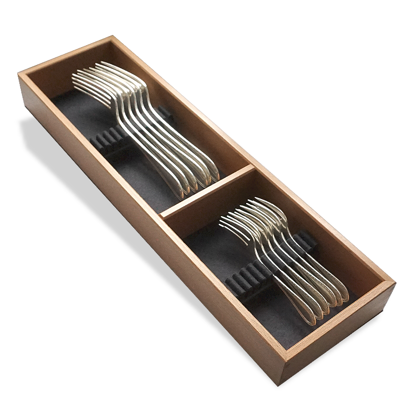 Besteckhalter-Element für 24 Besteckteile. Für die Einzellagerung von Silber- und Edelstahlbestecke.