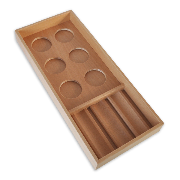 Gewürzdosen-Element für 6 Gewürzdosen und 3 Gewürzmühlen.