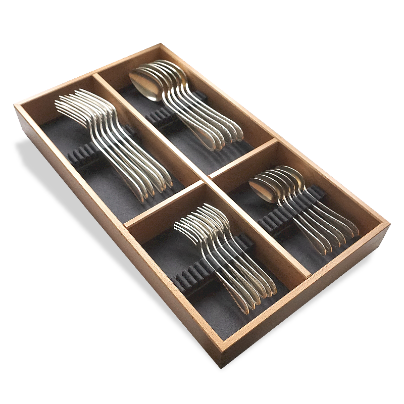 Besteckhalter-Element für 48 Besteckteile. Für die Einzellagerung von Silber- und Edelstahlbestecke.