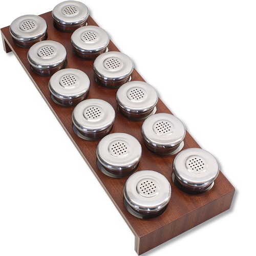 Gewürzdosenhalter Sipo Mahagoni für 12 Gewürzdosen von Berghoff