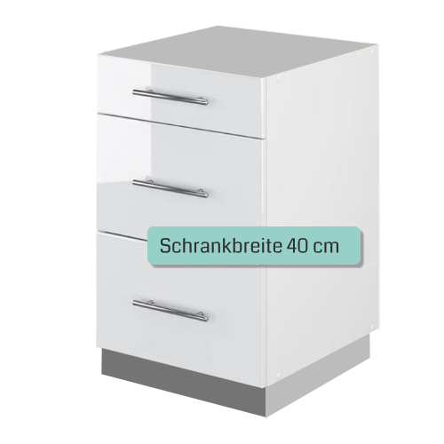 Passgenauer Besteckeinsatz aus Holz für Schrankbreite 40 cm (K40)